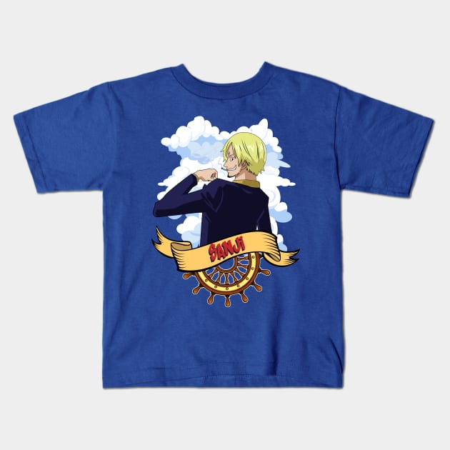 One piece anime - Vinsmoke Sanji Kids T-Shirt by mounier